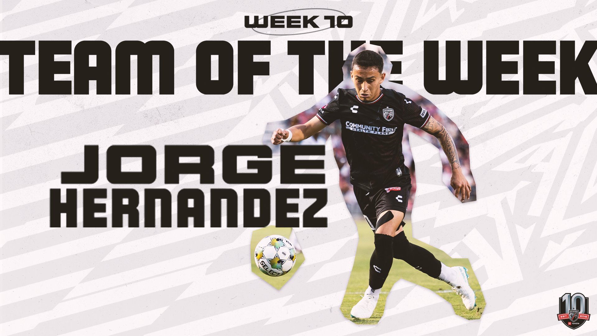 SAN ANTONIO FC MIDFIELDER JORGE HERNANDEZ NAMED TO USL CHAMPIONSHIP TEAM OF THE WEEK featured image