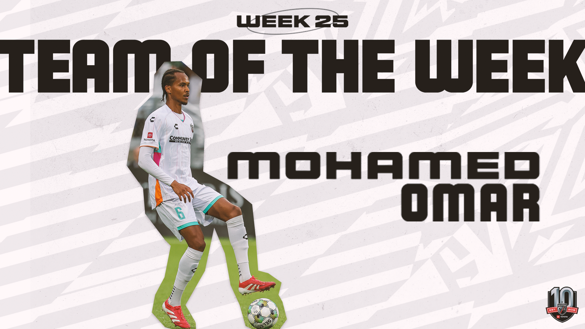 SAN ANTONIO FC MIDFIELDER MOHAMED OMAR NAMED TO USL CHAMPIONSHIP TEAM OF THE WEEK featured image